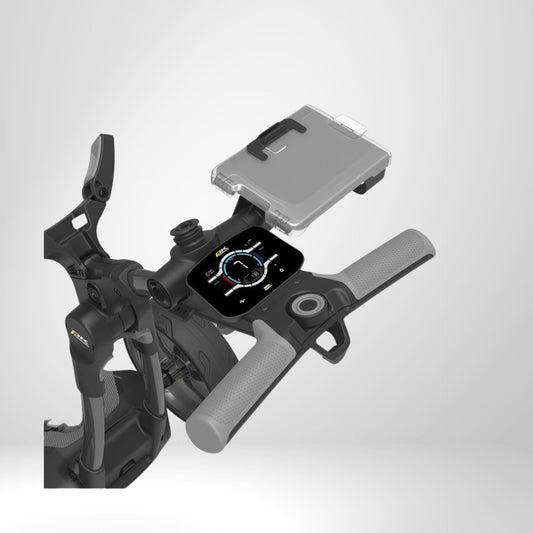 Golf Trolley Scorekartenhalter aus Kunststoff mit Display, Lenker und Halterung