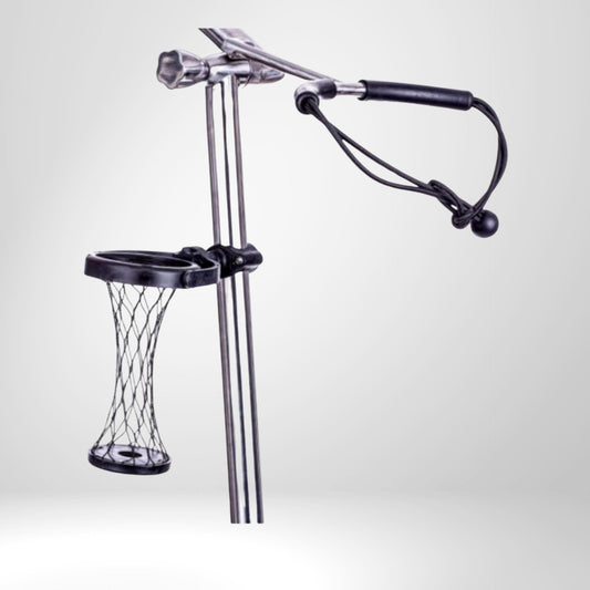 Golf Trolley Getränkehalter aus Metall mit Netz, Zubehör für Golfwagen, freigestellt