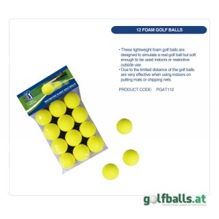PGA TOUR 12pk Yellow Foam Golf Balls