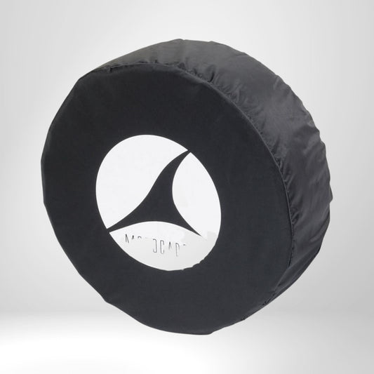 Schwarze Radabdeckung für Golf Trolley, schützt vor Schmutz, rundes Design, Logo-Aufdruck