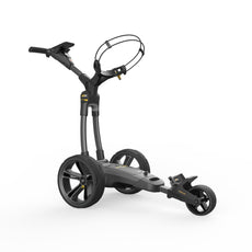Elektrischer Golf Trolley in Gunmetal mit drei Rädern, modernes Design, E-Trolley für Golfplatz
