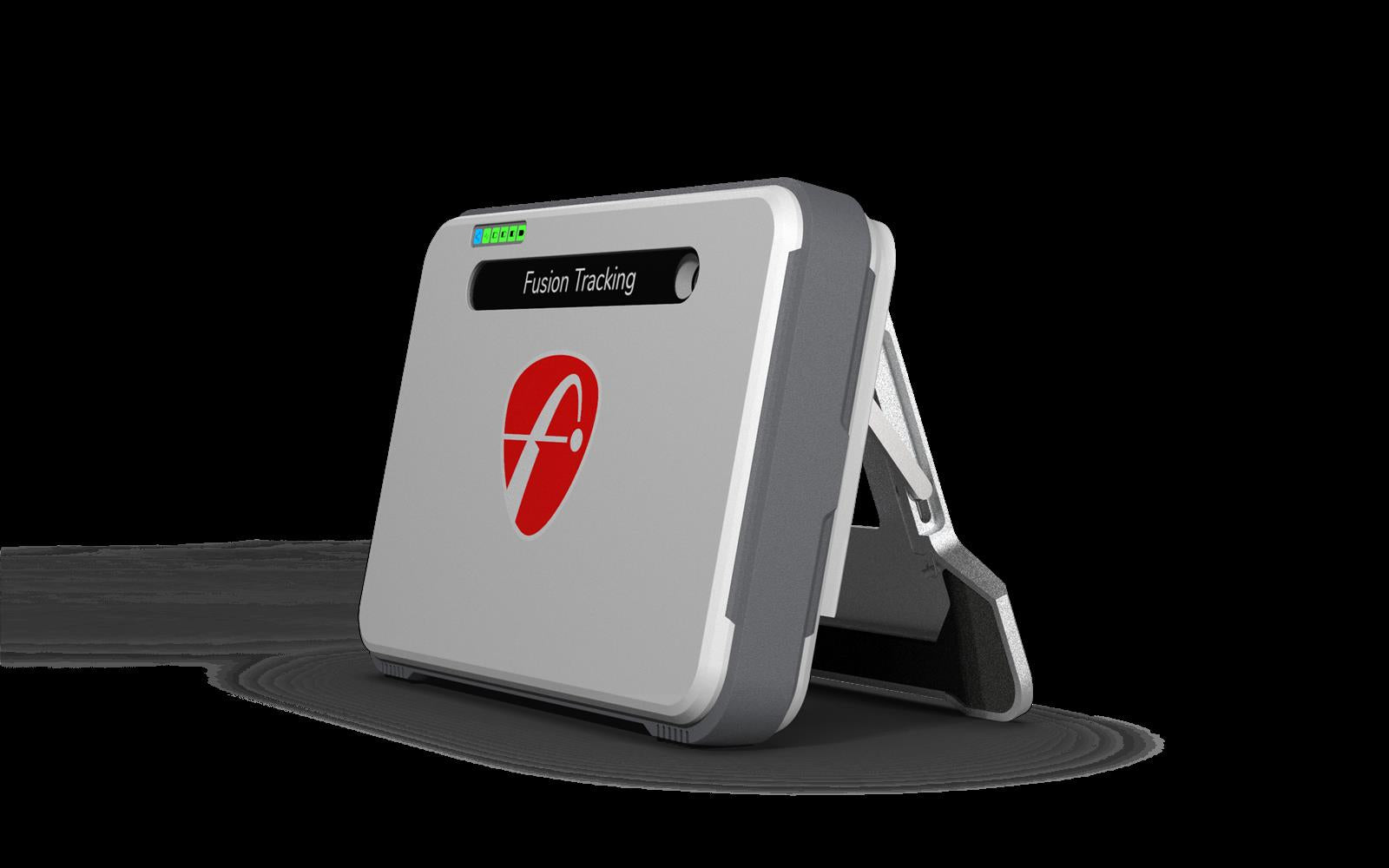 Moderner Golf Launch Monitor in Grau mit Fusion Tracking für präzise Golfschwunganalyse