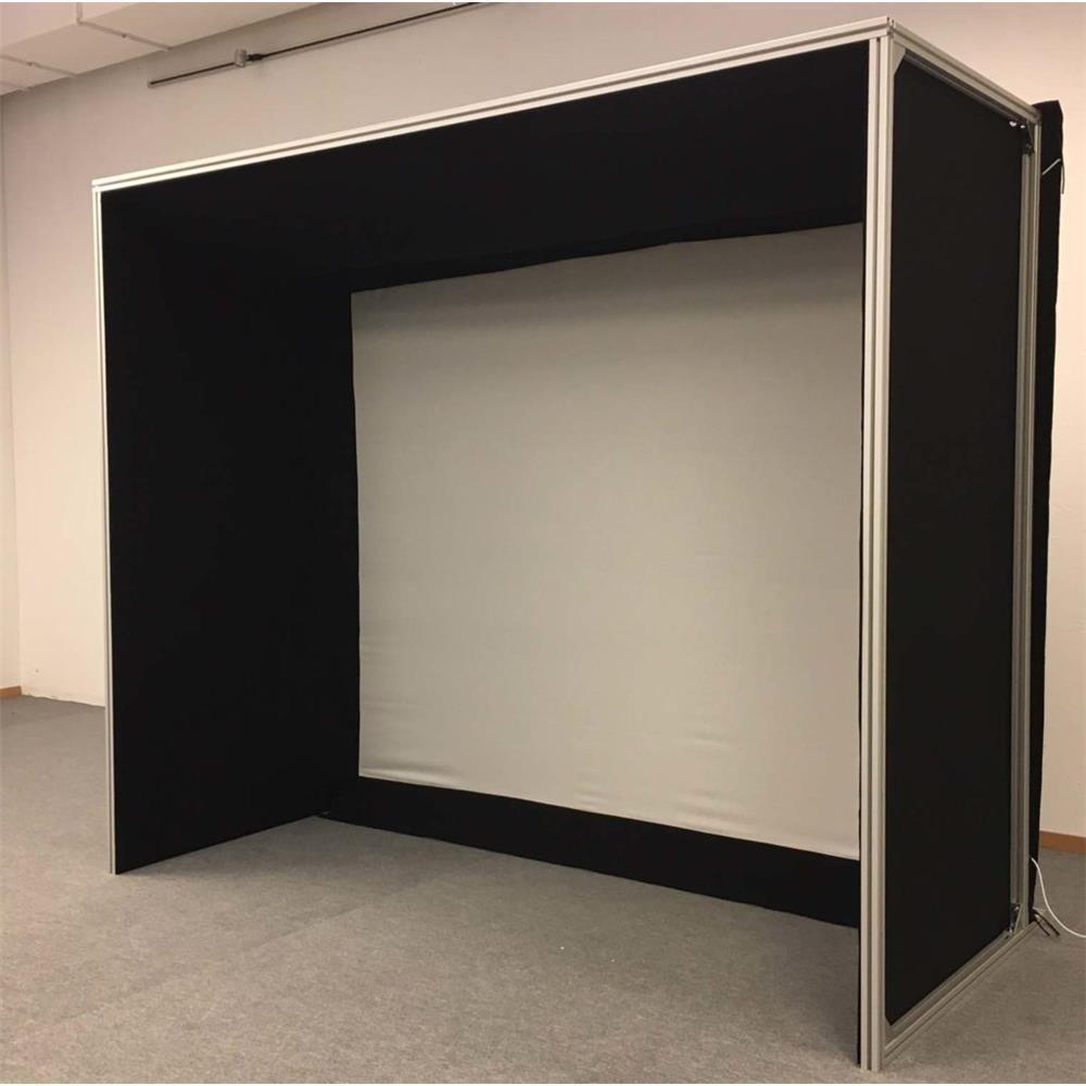 Golf Simulator Rahmen mit Leinwand für Indoor Golf, freistehend im Raum