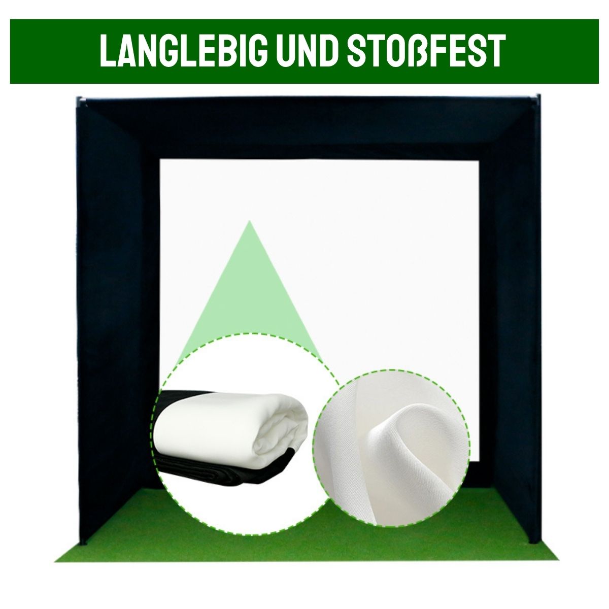 Golf Impact Leinwand für Simulator, strapazierfähig und stoßfest, Nahaufnahme des Materials