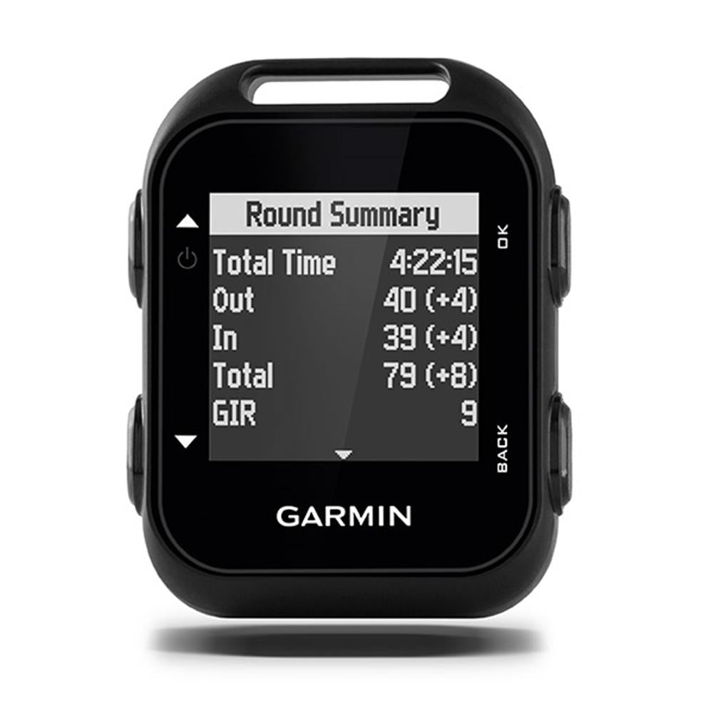Garmin GPS Golf Entfernungsmesser mit Rundenübersicht auf dem Display