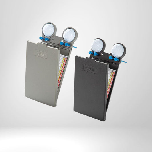 Scorekartenhalter für Golf mit Golfbällen und Tees, zwei Farben, Zubehör für Golftasche