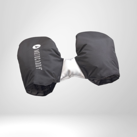 Motocaddy Handwärmer für Golf Trolley, schwarz, Golf Zubehör isoliert, Nahaufnahme