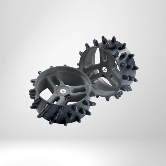 Stachelräder für Golf Trolley, schwarze Kunststoffräder mit Profil, Golfzubehör Österreich