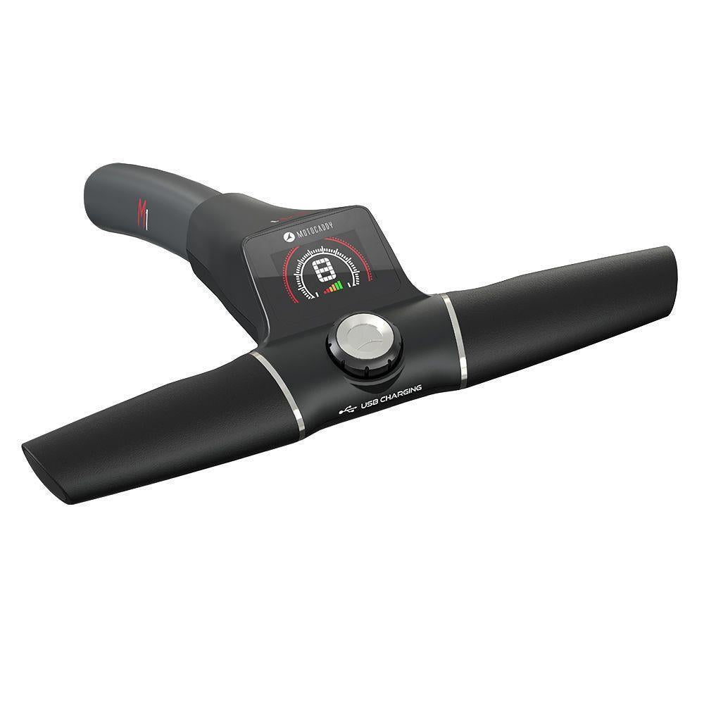 Display und Bedienelement eines Golf E-Trolley mit USB-Ladefunktion, modernes Design