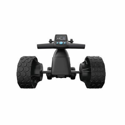 Elektrischer Golf Trolley mit Display, großen Geländerädern und stabiler Bauweise