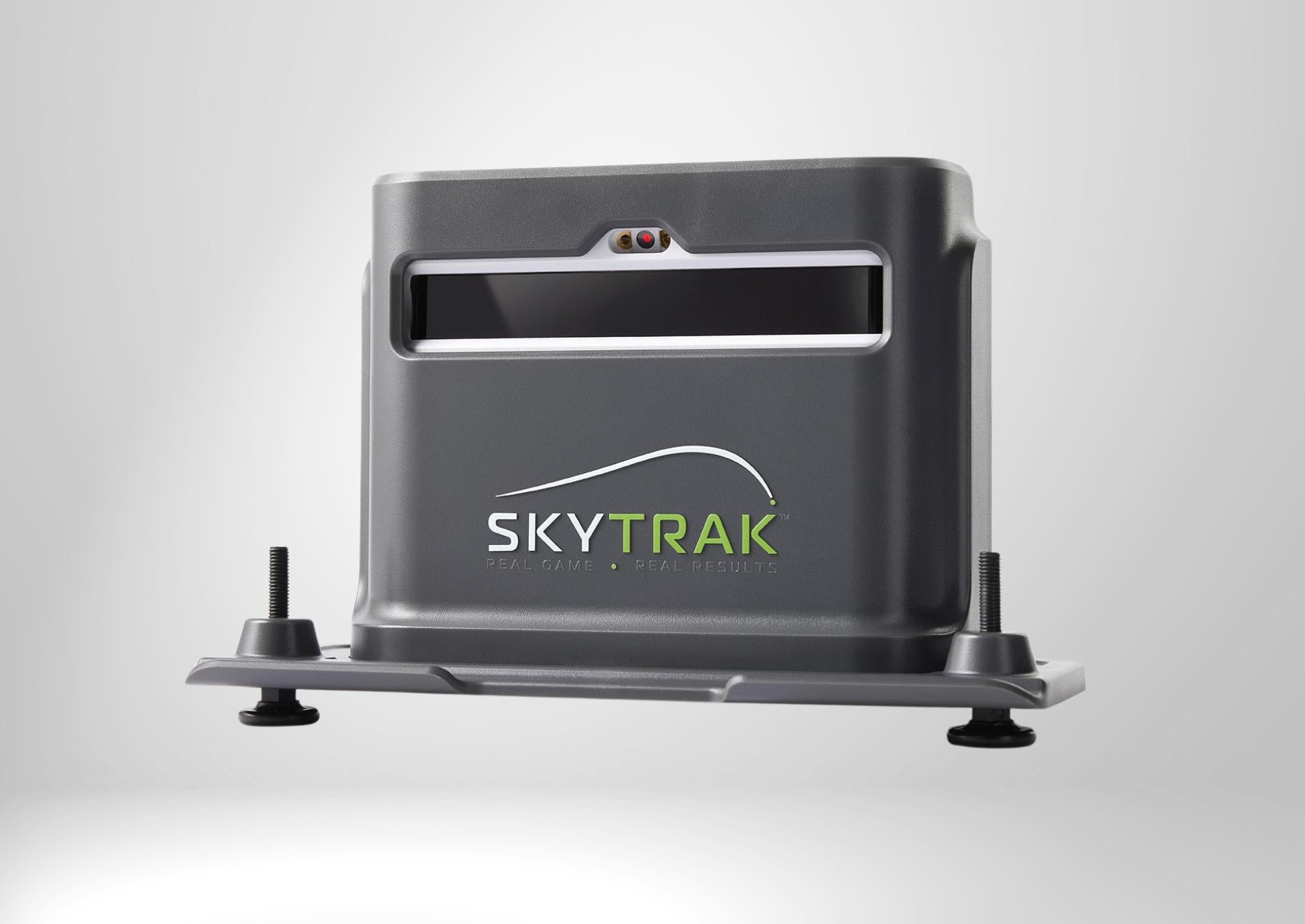 SkyTrak Plus Golfsimulator Schutzgehäuse, robustes Case, grau, auf weißem Hintergrund