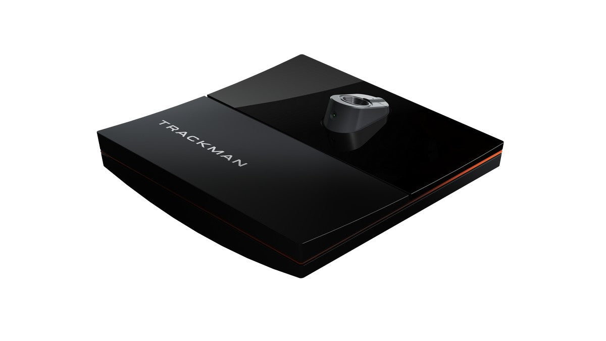 TrackMan Golf Launch Monitor in schwarz, modernes Golf Simulator Zubehör