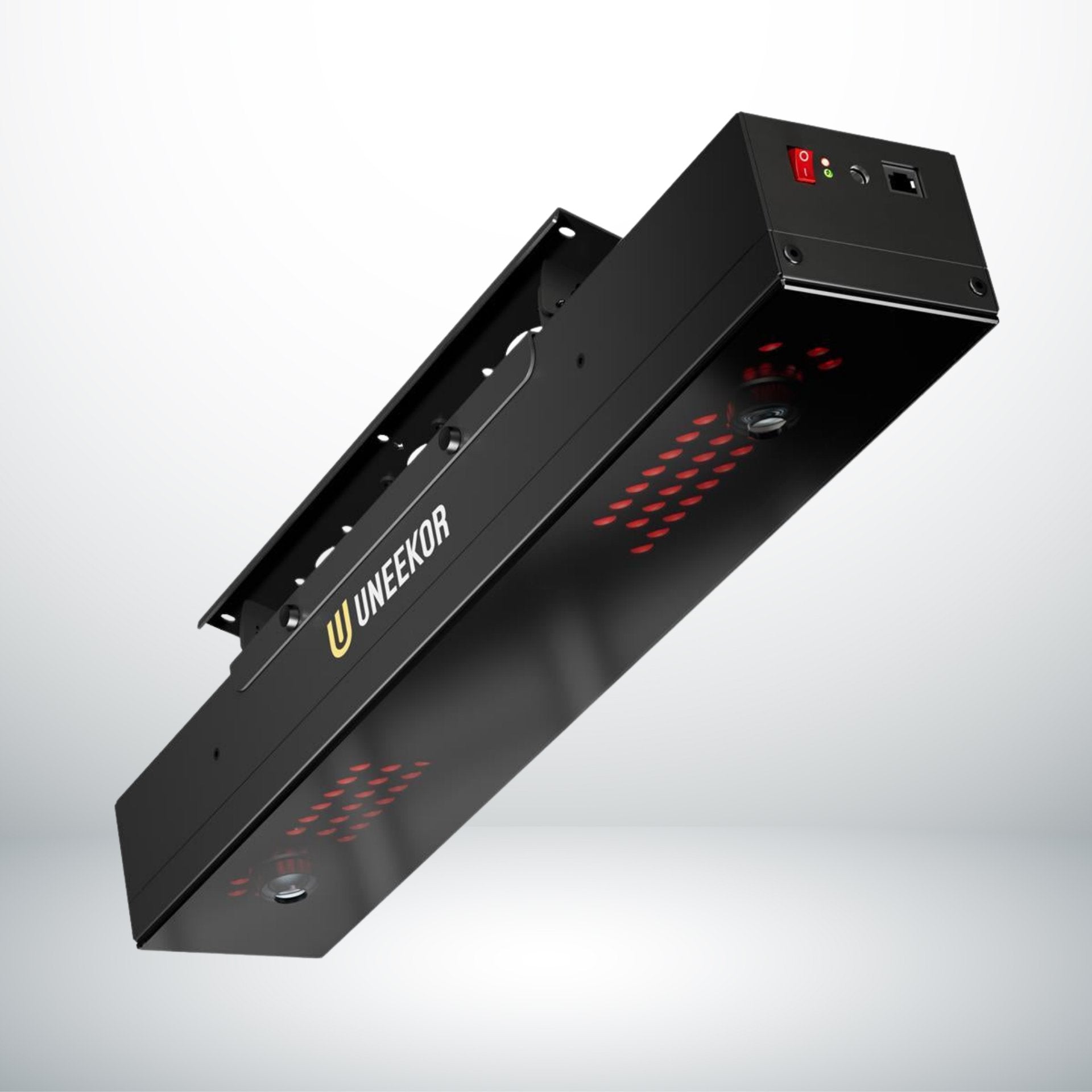 Golf Simulator Sensor Einheit von UNEEKOR, schwarz, mit Kamera und LED-Leuchten, Indoor Golf