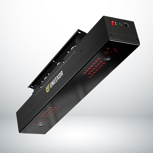 Golf Simulator Sensor Einheit von UNEEKOR, schwarz, mit Kamera und LED-Leuchten, Indoor Golf