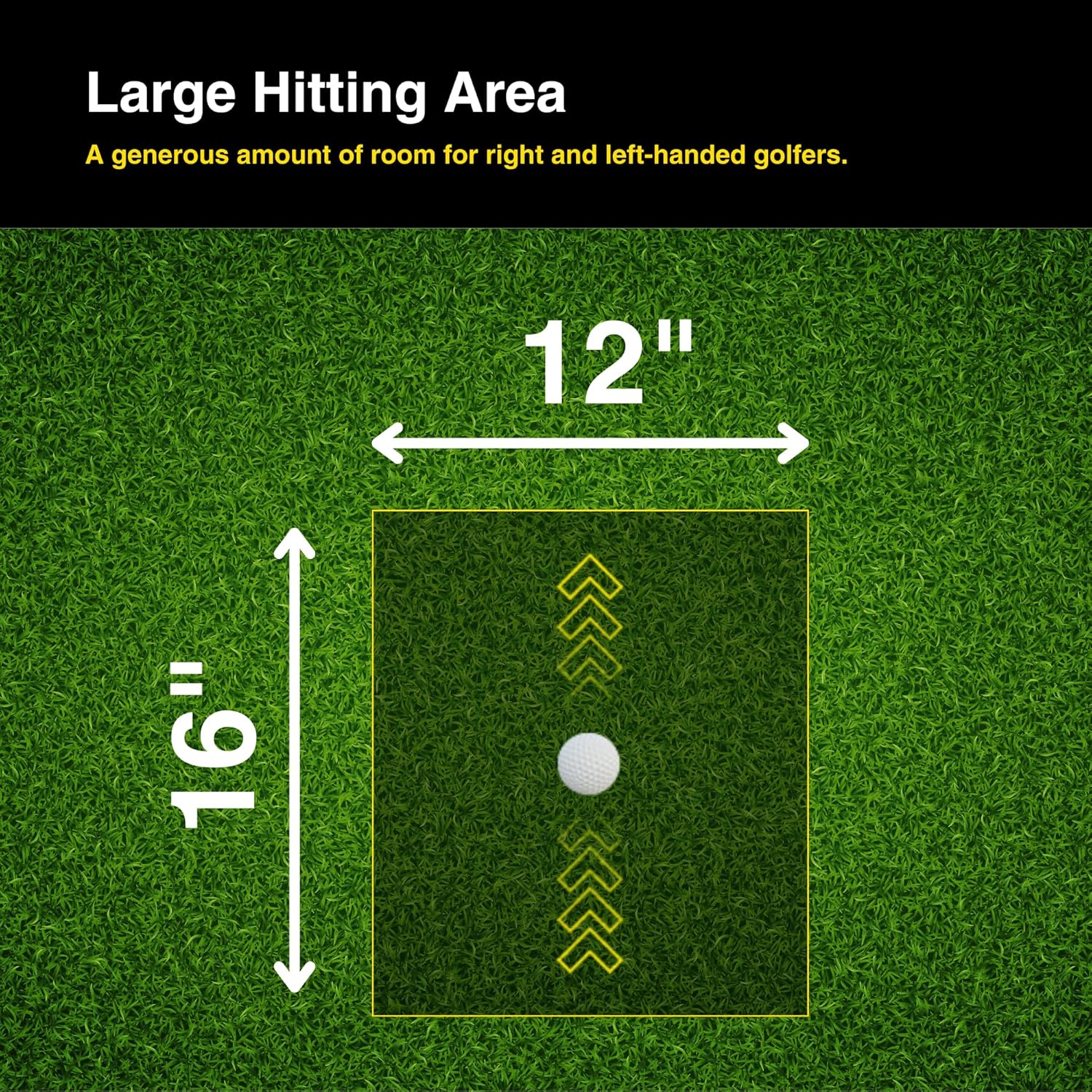 Große Golfmatte mit Abschlagfläche, Maße 12x16 Zoll, ideal für Indoor Golftraining