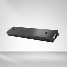 Schwarzer E-Trolley Akku für Golf Trolley, rechteckige Form, seitliche Anschlüsse