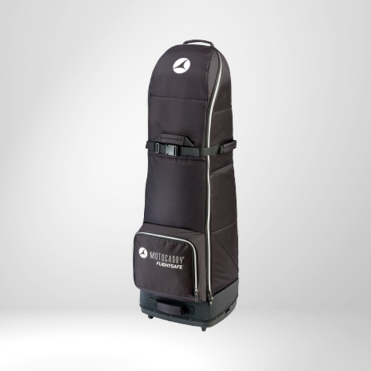 Schwarze Golf-Trolley-Reisetasche mit Logo, robust, ideal für Golfausrüstungstransport