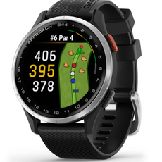 Golf GPS Uhr mit Platzansicht, Entfernungsanzeigen und schwarzem Armband für Golfer