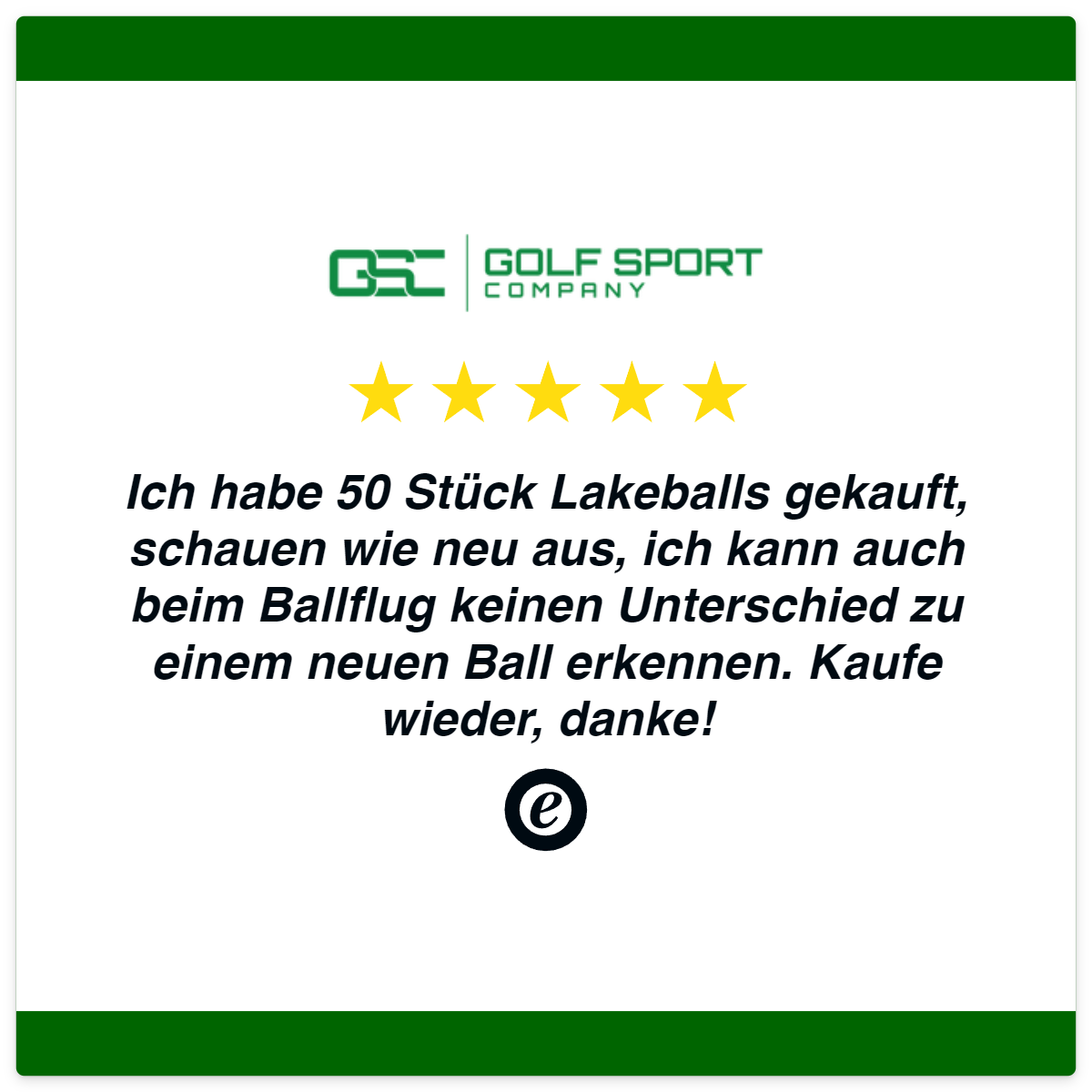 Österreichs bester Lakeballs und Online Golf Shop