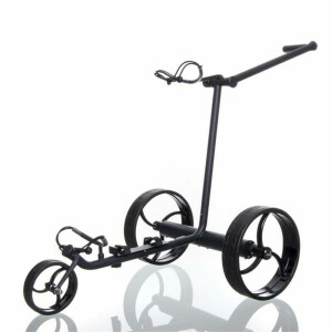 Trend Golf E-Trolley streaker - Lithium, mit aktiver Bergabfahrbremse Edelstahl poliert S / gerade Version Grün