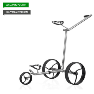 GALAXY Edelstahl Elektro Golf Trolley - Lithium mit Zubehör