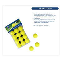 PGA TOUR 12pk Yellow Foam Golf Balls