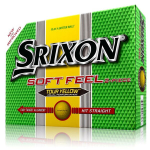 Srixon Soft Feel Gelb / Yellow Neu - mit Logo 4 farbig