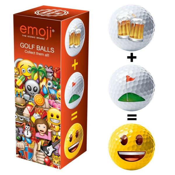 Emoji Golfball 3er Set